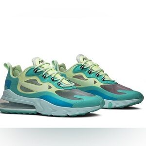 Nike Air Max 270 React Teal and Lime
